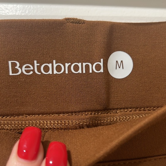 Betabrand Classic Dress Pant Yoga Pant Bootcut Color Nutmeg Size Medium Comfy - Picture 3 of 5